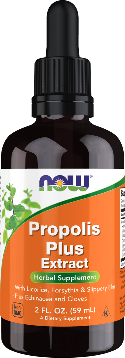 NOW Supplements, Propolis Plus Extract Liquid with Dropper, 2 oz