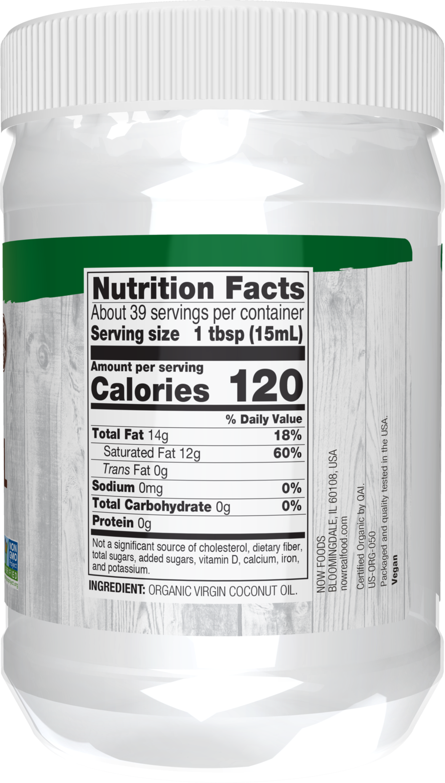 NOW Foods, Certified Organic Virgin Coconut Oil, Unrefined, 20 fl. oz
