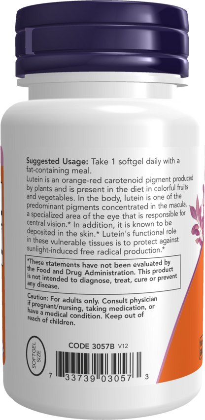 NOW Supplements, Lutein with 10 mg of Free Lutein, 120 Softgels