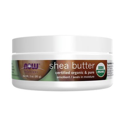 NOW Solutions, Certified Organic Shea Butter, Travel Size, 3 oz