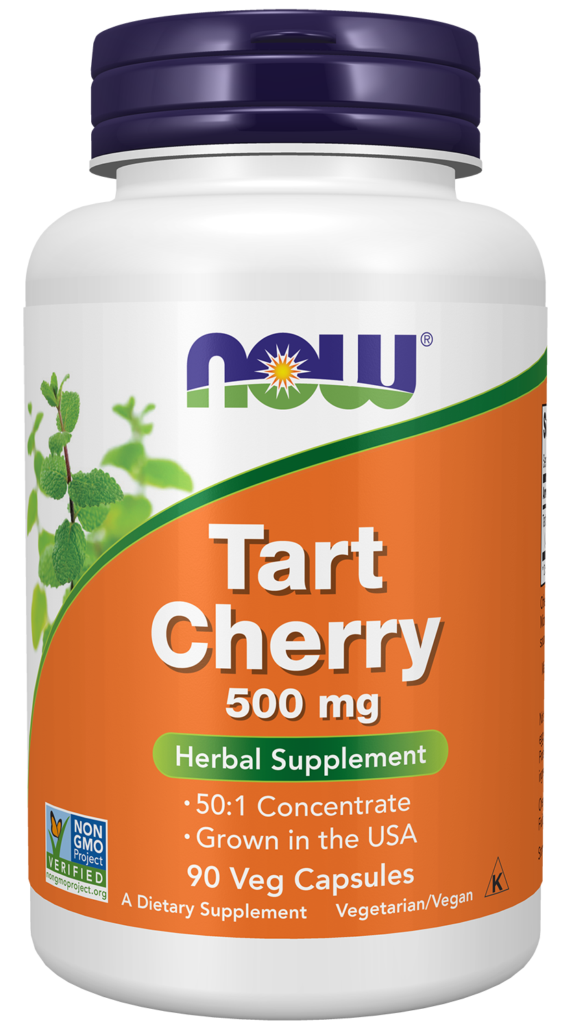 NOW Supplements, Tart Cherry (Prunus cerasus) 500 mg, 90 Veg Caps