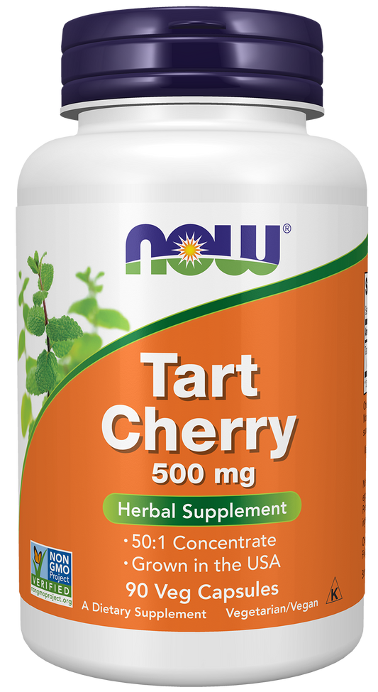 NOW Supplements, Tart Cherry (Prunus cerasus) 500 mg, 90 Veg Caps