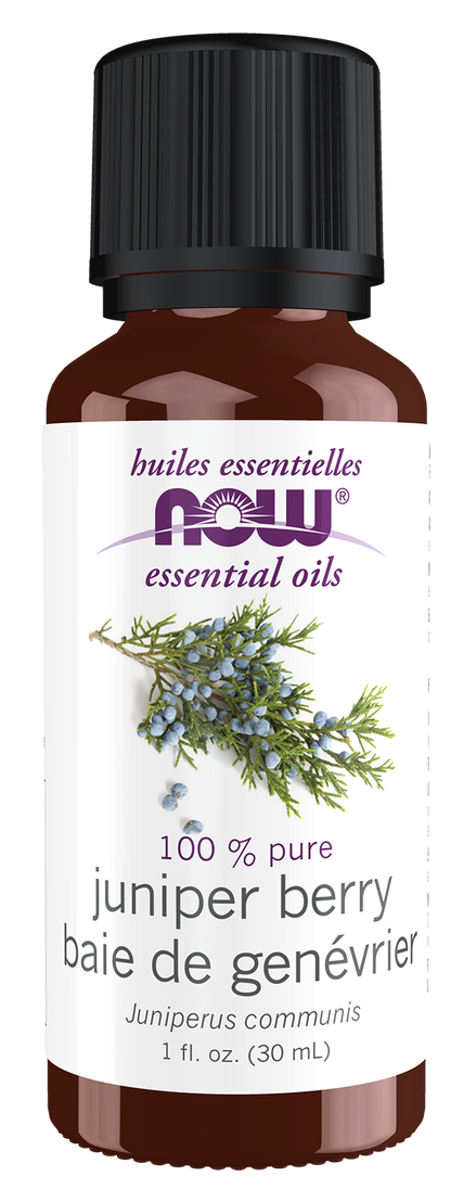 NOW Essential Oils, Juniper Berry Oil, Undiluted, Steam Distilled, 1 fl. oz