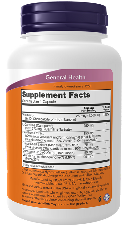 NOW Supplements, Clinical Cardio, Cardiovascular Support*, 90 Veg Caps
