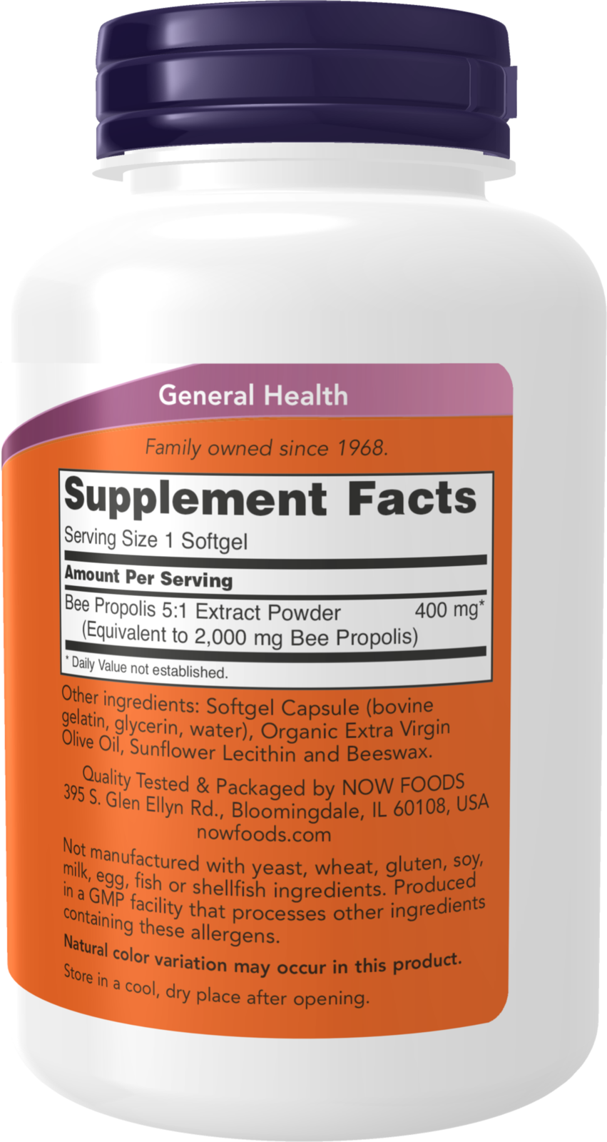 NOW Supplements, Propolis 2,000, 5:1 Extract, Bee Product, 90 Softgels
