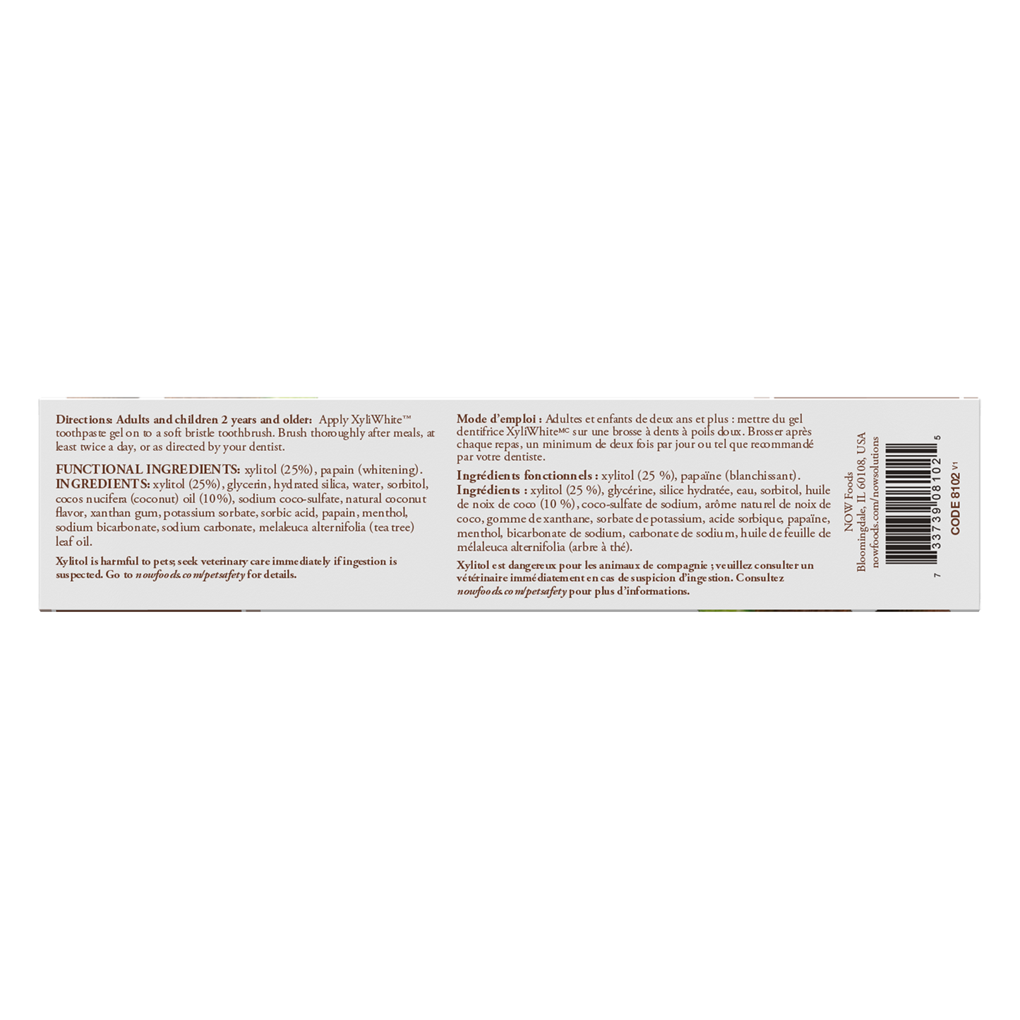 NOW Solutions, Xyliwhite™ Toothpaste Gel, Coconut Oil, 6.4 oz