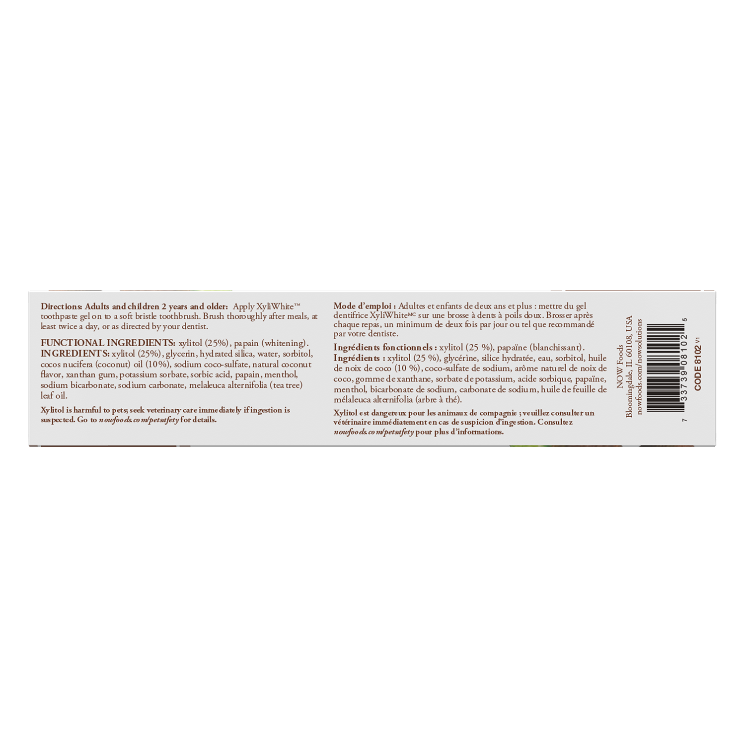 NOW Solutions, Xyliwhite™ Toothpaste Gel, Coconut Oil, 6.4 oz