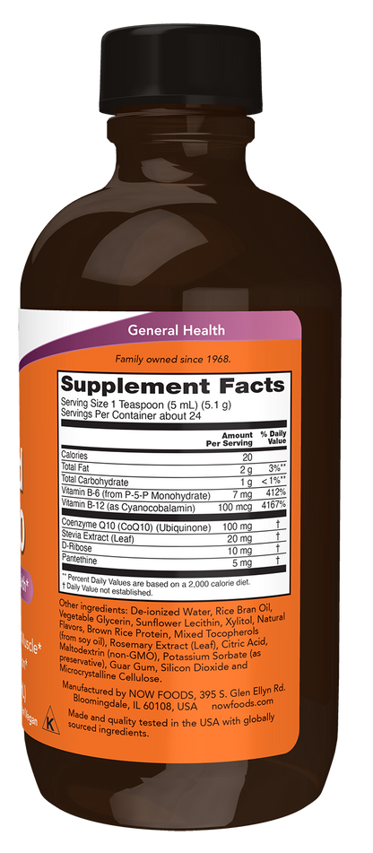 NOW Supplements, CoQ10 Liquid, 100 mg per Teaspoon, 4 fl. oz