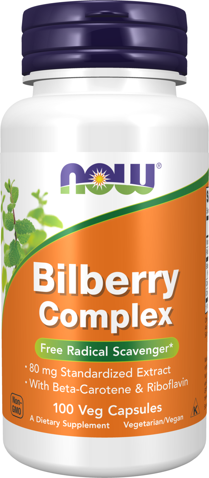 NOW Supplements, Bilberry Complex with Beta-Carotene, 100 Veg Caps