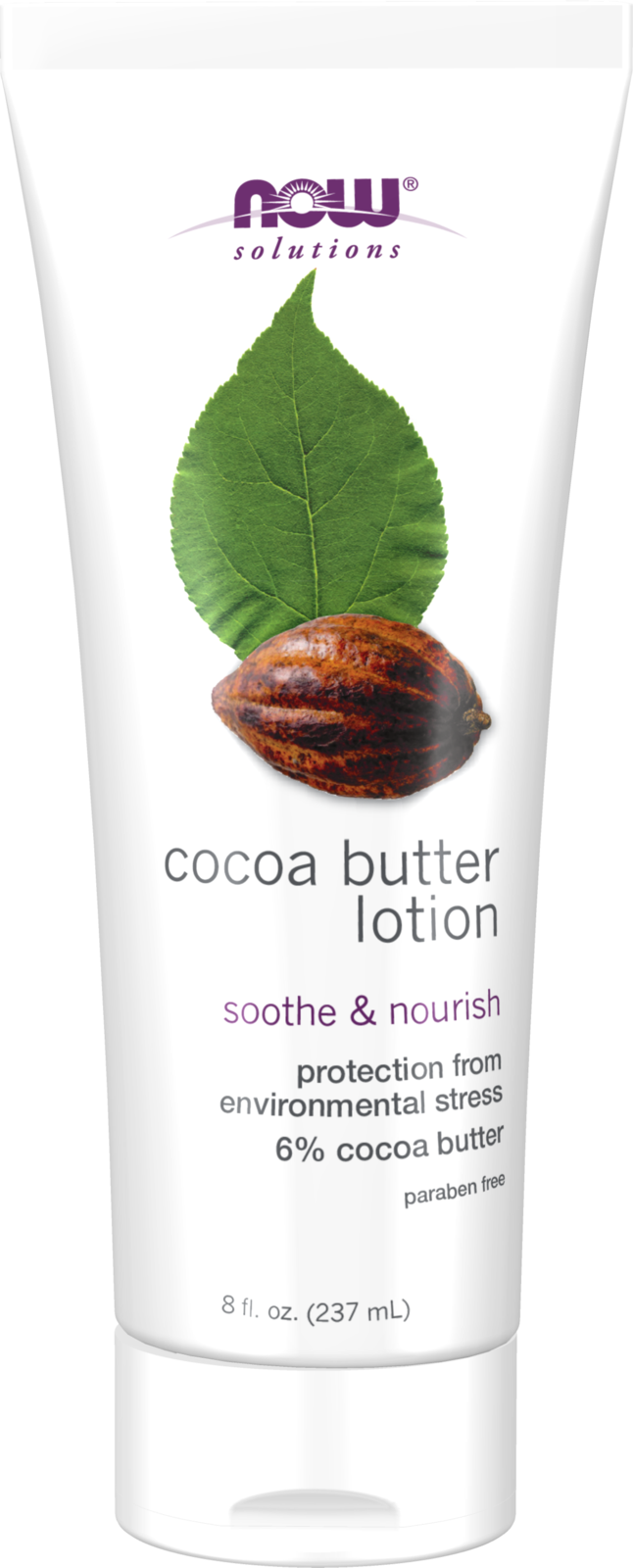 NOW Solutions, Cocoa Butter Lotion, Dry and Flaky Skin, 8 fl. oz