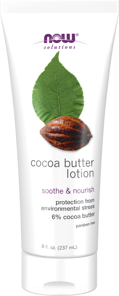 NOW Solutions, Cocoa Butter Lotion, Dry and Flaky Skin, 8 fl. oz