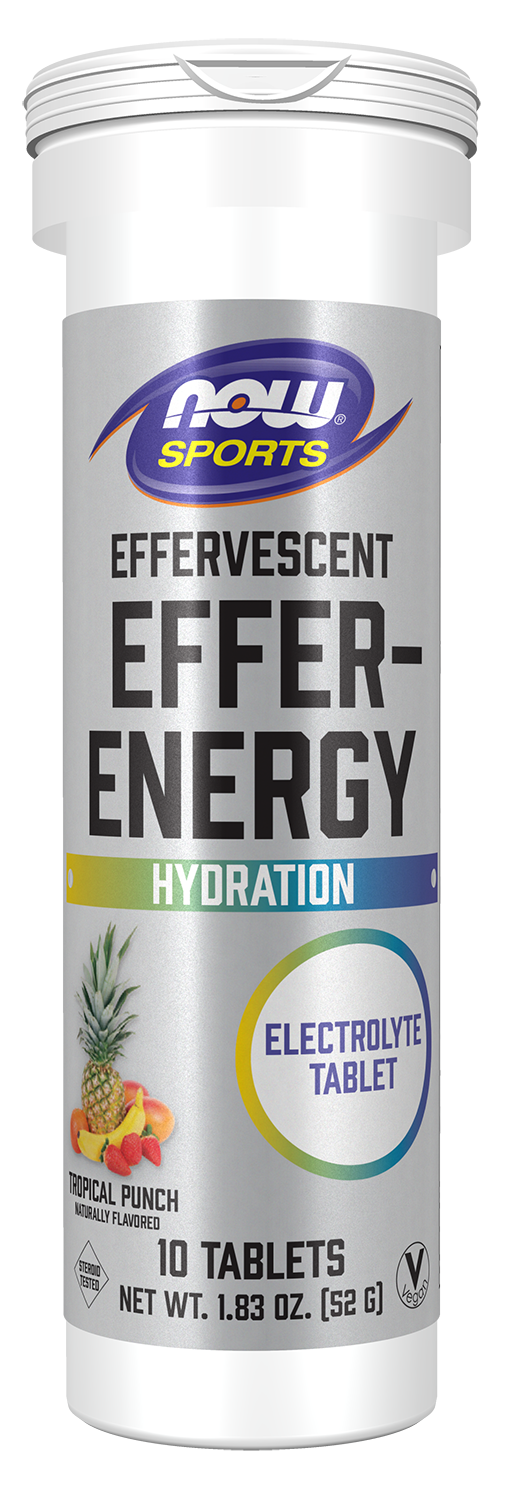 NOW Sports, Effervescent Effer-Energy, Electrolytes, Trop Punch, 10 Tabs