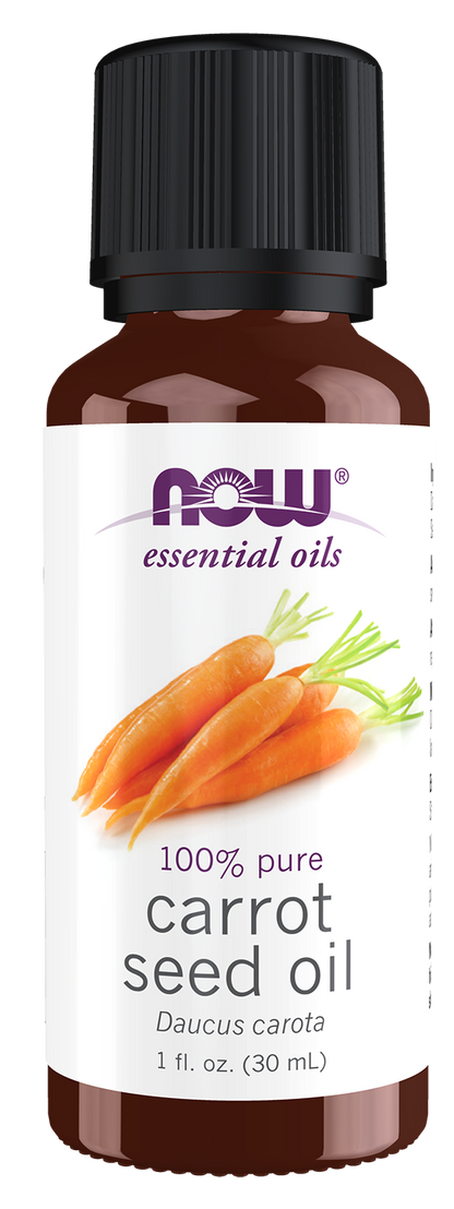 NOW Essential Oils, Carrot Seed Oil, Undiluted, Steam Distilled, 1 fl. oz