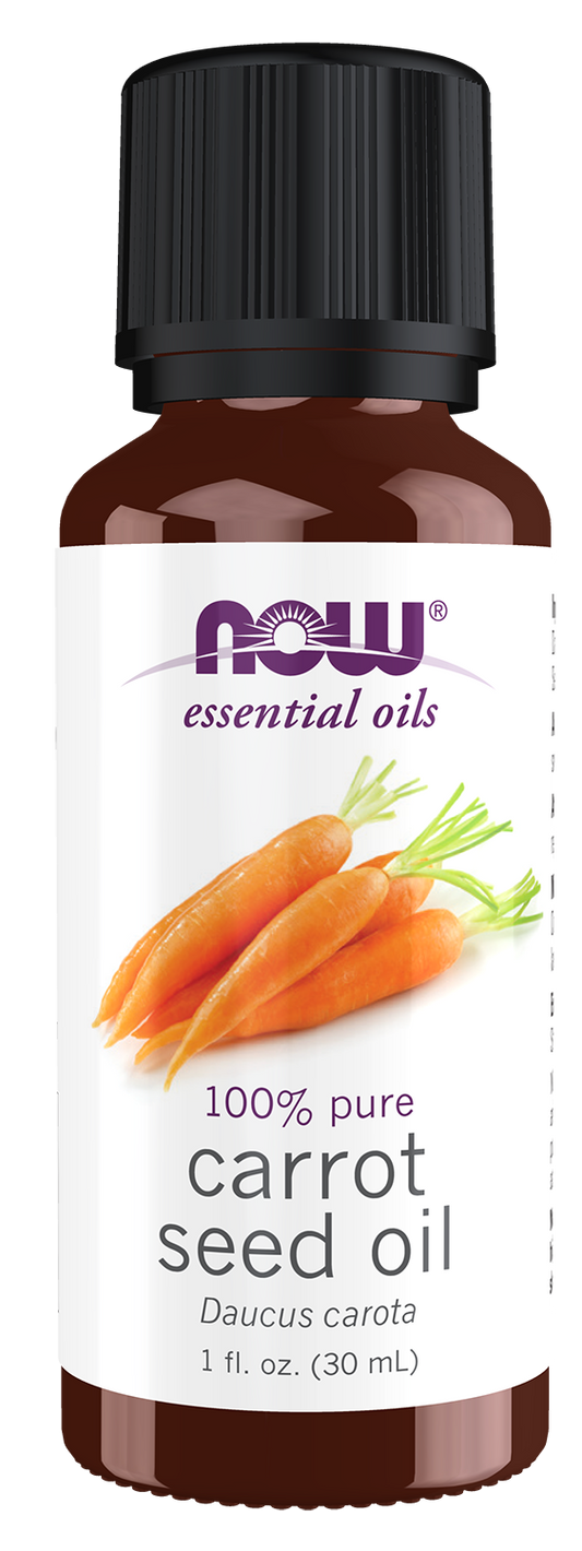 NOW Essential Oils, Carrot Seed Oil, Undiluted, Steam Distilled, 1 fl. oz