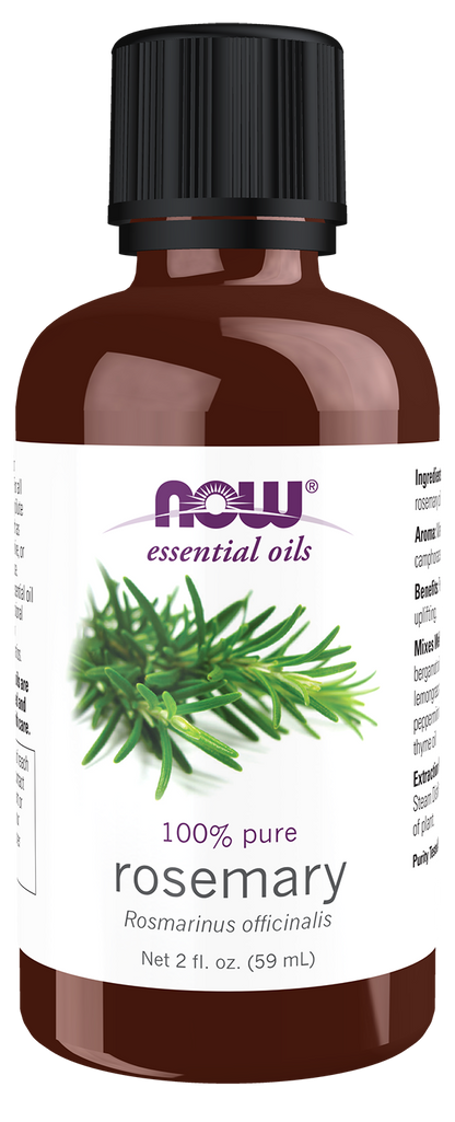 NOW Essential Oils, Rosemary Oil, Steam Distilled,  Undiluted, 2 fl. oz