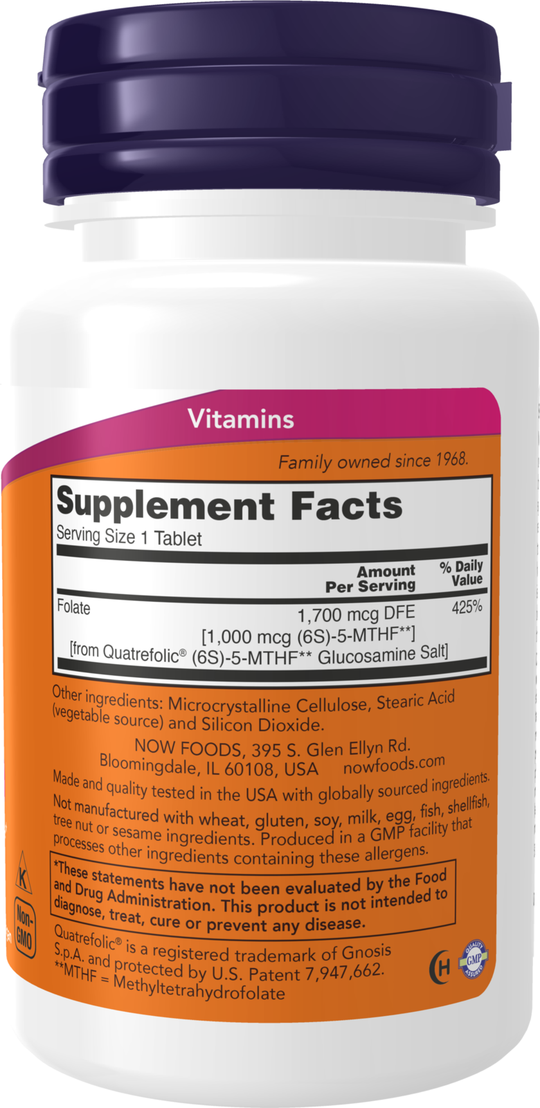 NOW Supplements, Methyl Folate 1000 mcg, Co-Enzyme B Vitamin, 90 Tabs