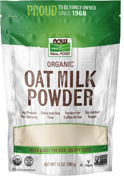 NOW Foods, Organic Oat Milk Powder, Dairy and Soy Free , 12 oz
