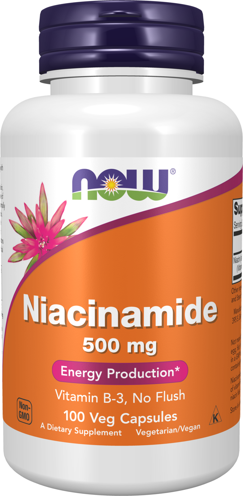 NOW Supplements, Niacinamide (Vitamin B-3) 500 mg, 100 Veg Caps