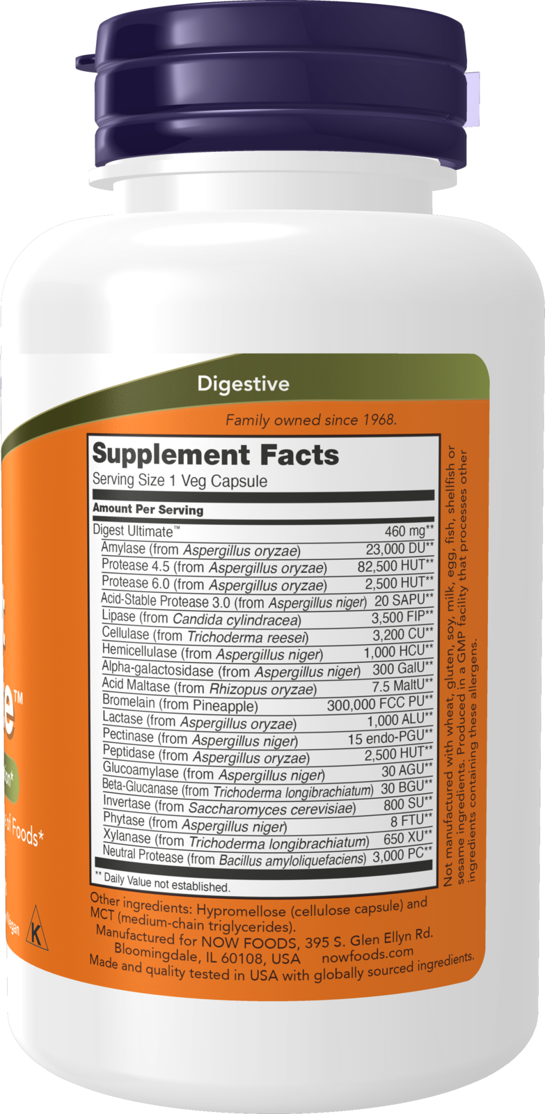 NOW Supplements, Digest Ultimate™ with Full Spectrum Enzymes, 120 Veg Caps