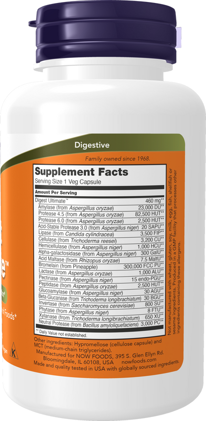 NOW Supplements, Digest Ultimate™ with Full Spectrum Enzymes, 120 Veg Caps