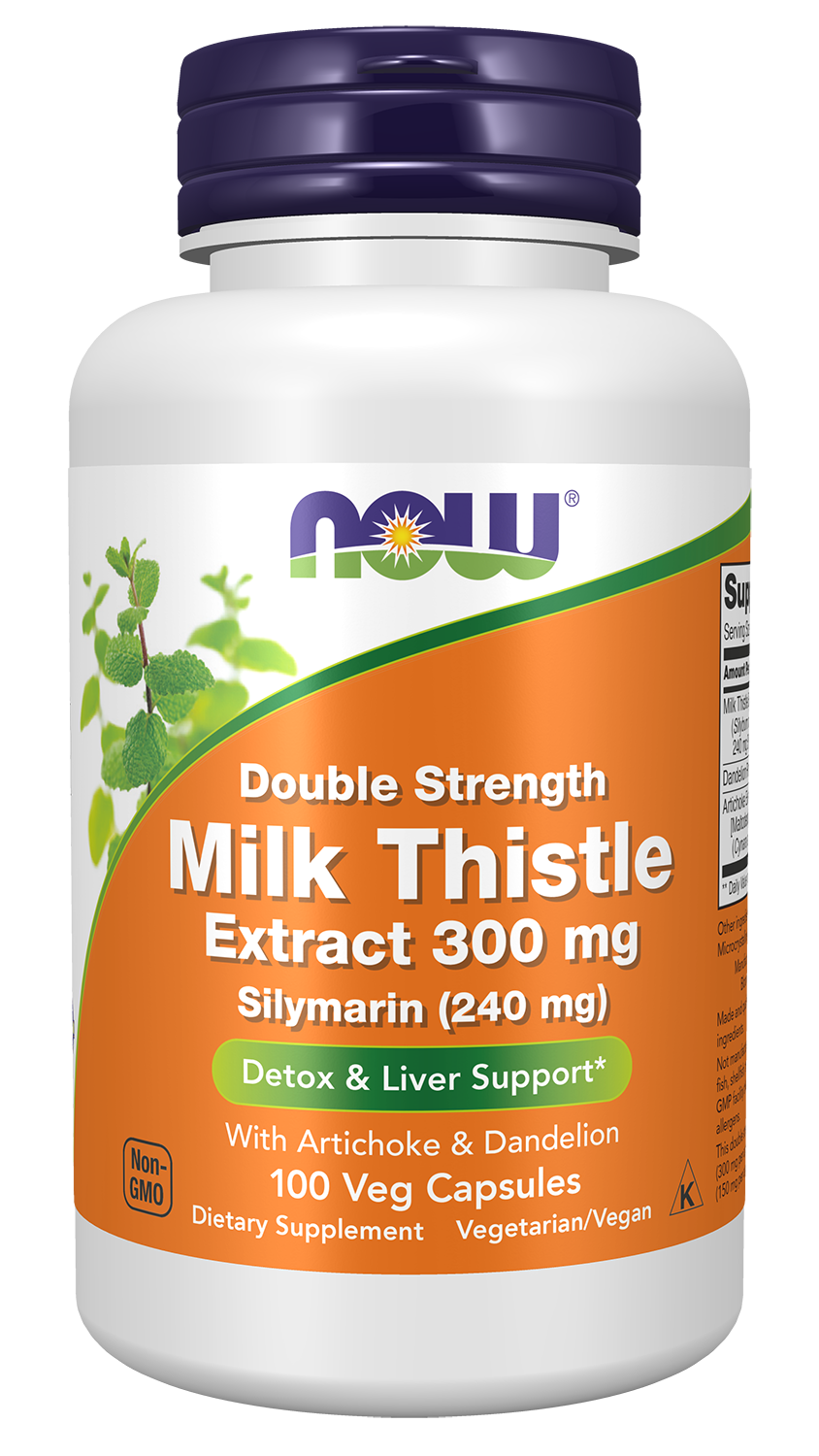 NOW Supplements, Milk Thistle Extract, Silymarin (240 mg), 100 Veg Caps