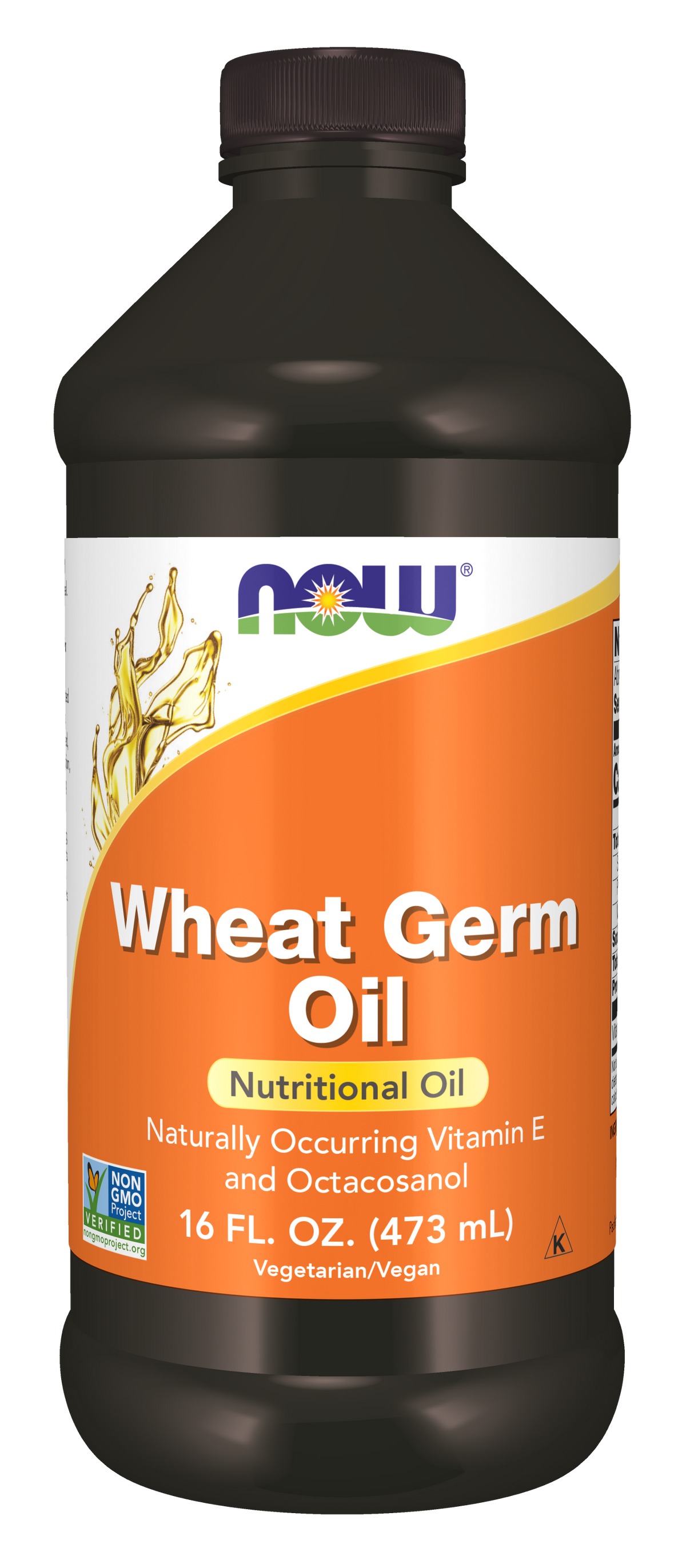 NOW Supplements, Wheat Germ Oil naturally occurring Vit E, 16 oz