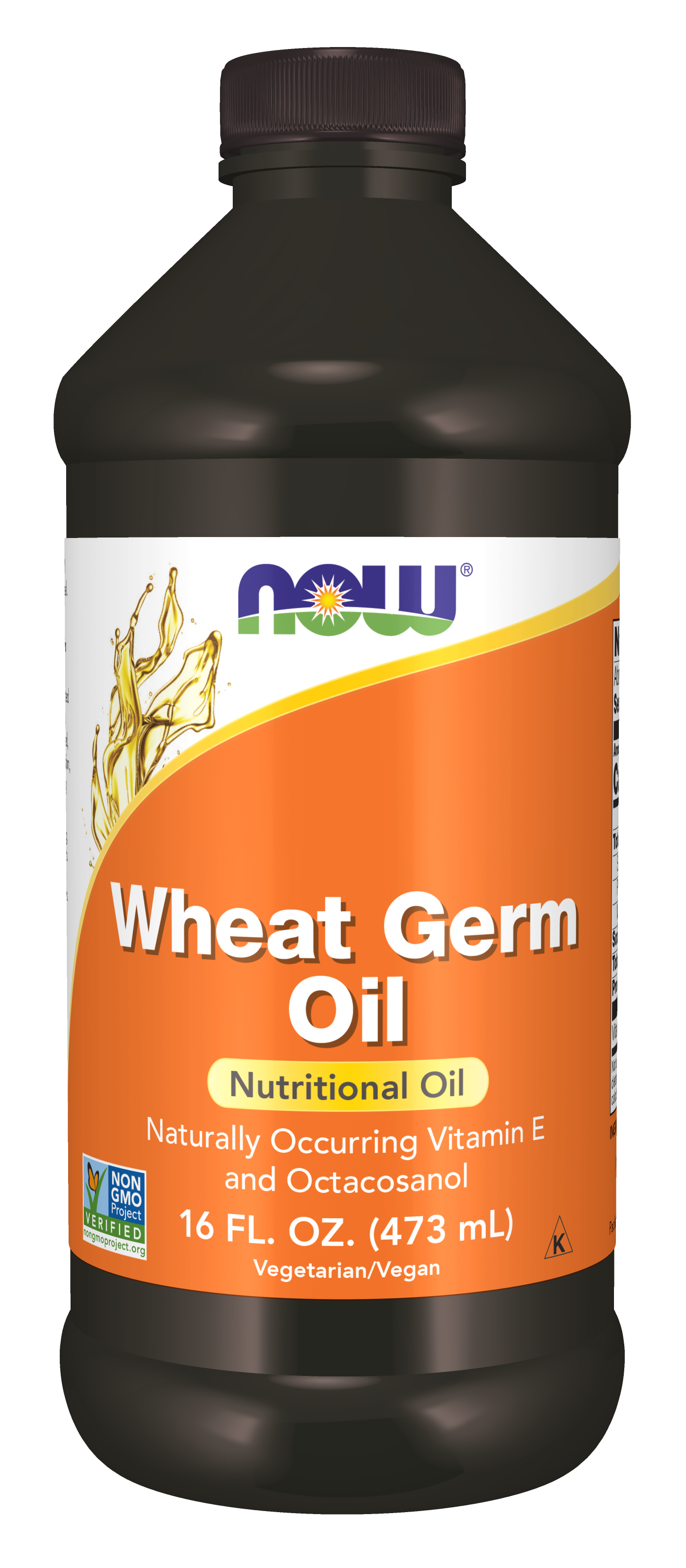 NOW Supplements, Wheat Germ Oil naturally occurring Vit E, 16 oz