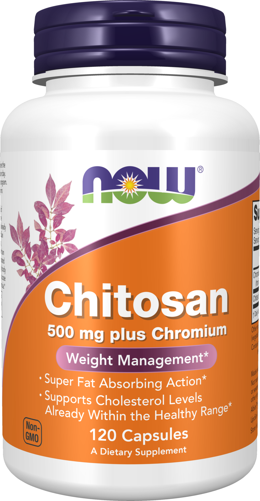 NOW Supplements, Chitosan 500 mg plus Chromium, 120 Veg Caps