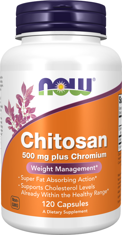 NOW Supplements, Chitosan 500 mg plus Chromium, 120 Veg Caps
