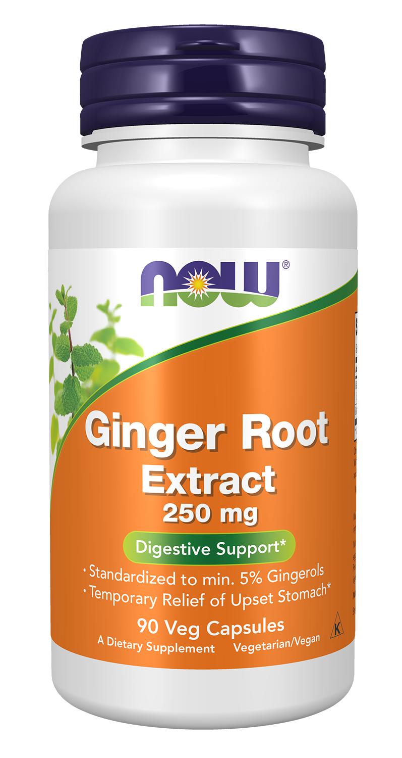 NOW Supplements, Ginger Root Extract 250 mg, Digestion*, 90 Veg Caps