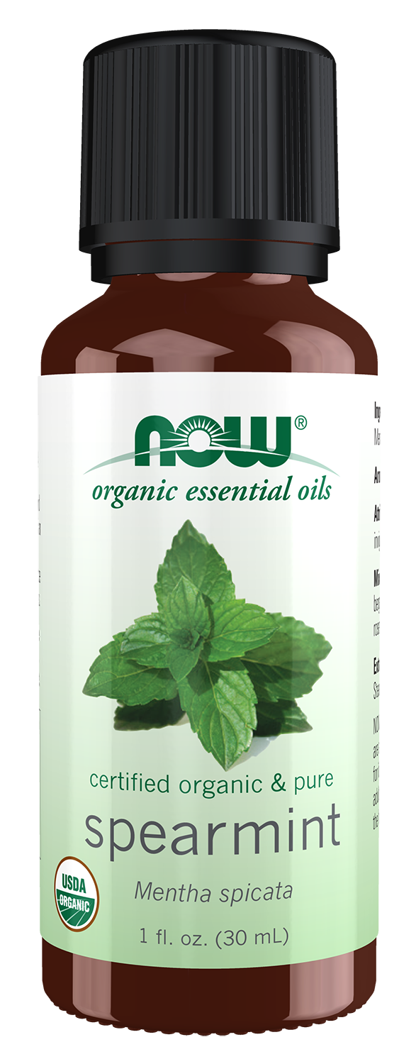 NOW Essential Oils, Organic Spearmint Oil, Steam Distilled, 1 fl. oz