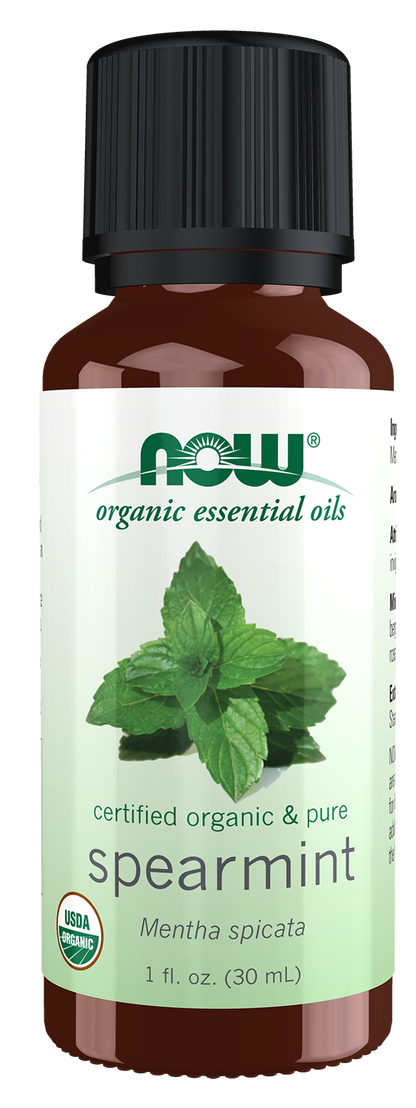 NOW Essential Oils, Organic Spearmint Oil, Steam Distilled, 1 fl. oz