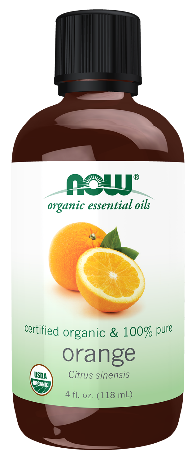 NOW Essential Oils, Organic Orange Oil, Cold Pressed, Undiluted, 4 fl. oz
