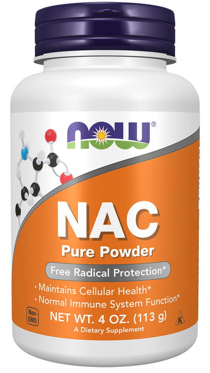 NOW Supplements, NAC 600 mg Pure Powder, Immune System Function* 4 oz