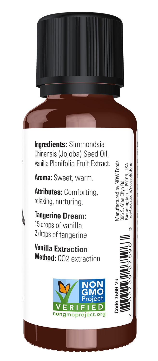 NOW Essential Oils, Vanilla Oil in Jojoba, 1 fl. oz.
