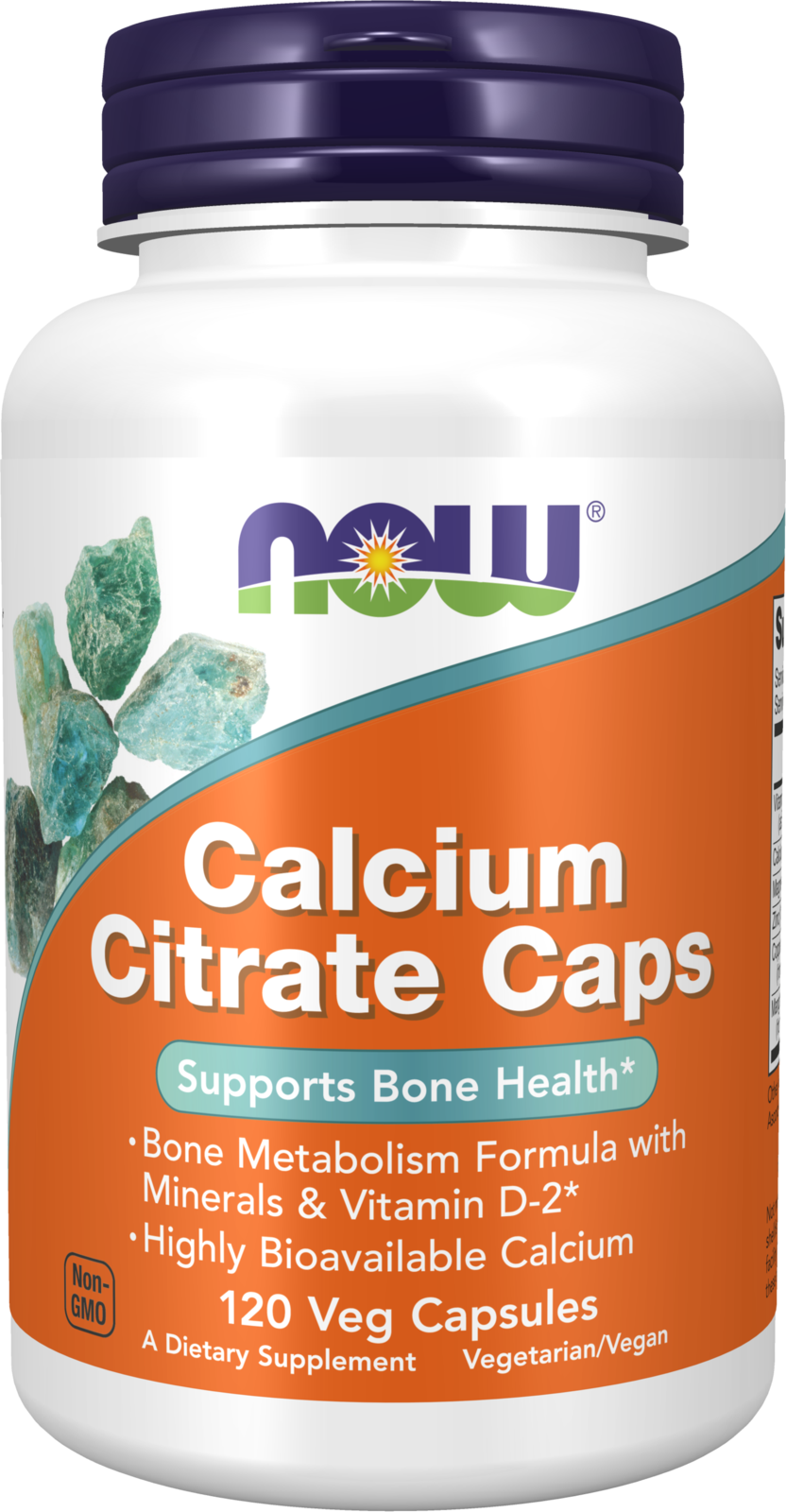 NOW Supplements, Calcium Citrate with Vit D, Magnesium, Zinc, 120 Veg Caps