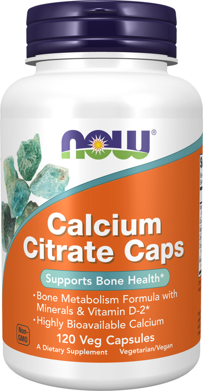 NOW Supplements, Calcium Citrate with Vit D, Magnesium, Zinc, 120 Veg Caps