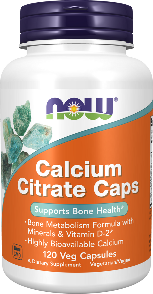 NOW Supplements, Calcium Citrate with Vit D, Magnesium, Zinc, 120 Veg Caps
