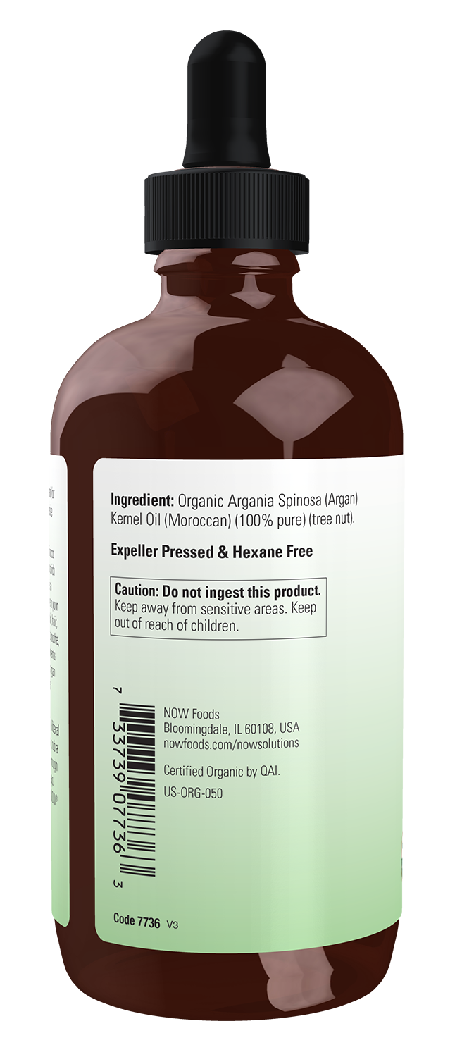 NOW Solutions, Organic Argan Oil, "Gold of Morocco" Multi-Purpose, 4 fl. oz