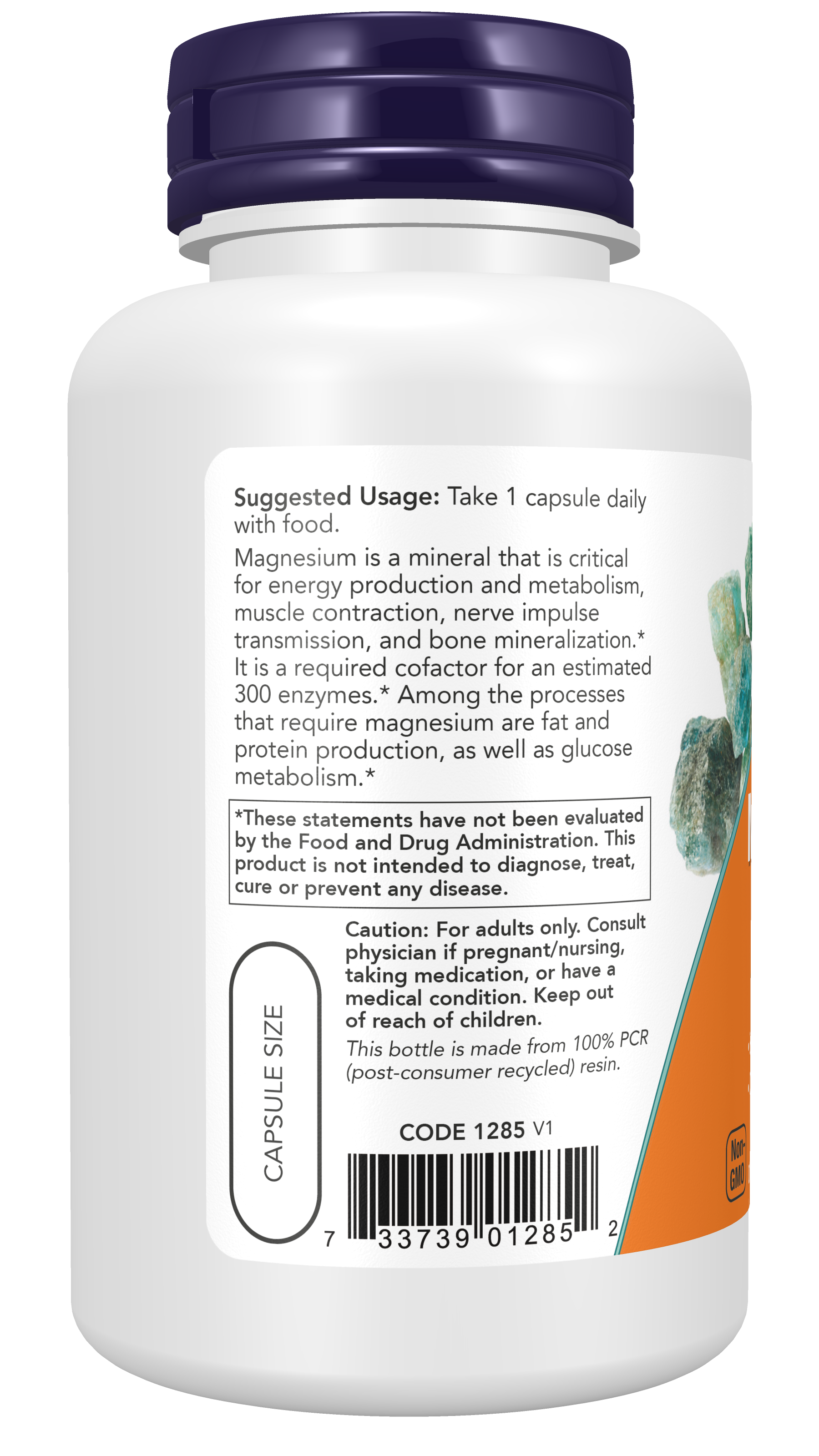NOW Supplements, Magnesium 500 mg, Nervous System Support*, 120 Veg Caps
