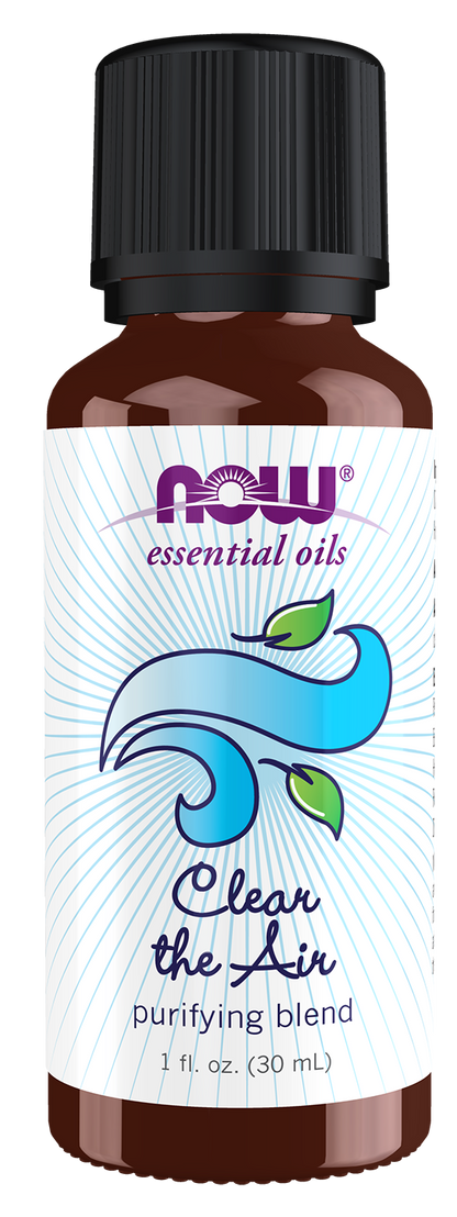 NOW Essential Oils, Clear the Air Oil Blend, Minty & Purifying, 1 fl. oz