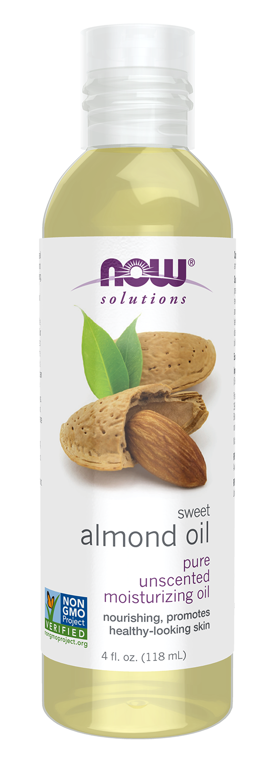 NOW Solutions, Sweet Almond Oil, Skin Moisturizer, Unscented, 4 fl. oz