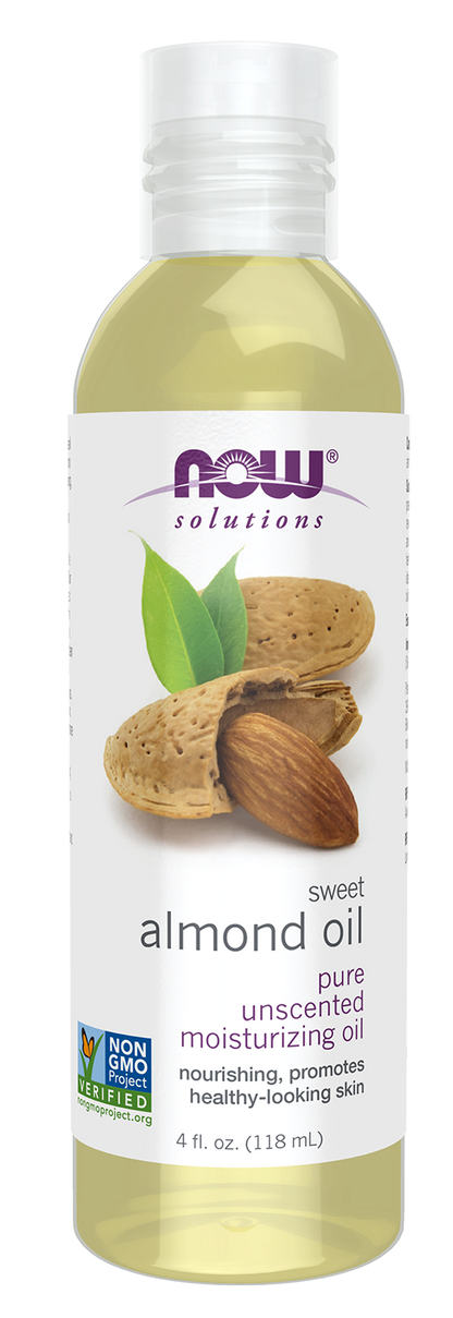 NOW Solutions, Sweet Almond Oil, Skin Moisturizer, Unscented, 4 fl. oz