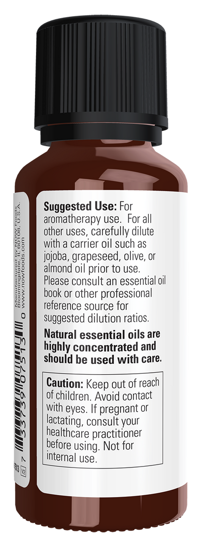 NOW Essential Oils, Balsam Fir Needle Oil, Steam Distilled, 1 fl. oz
