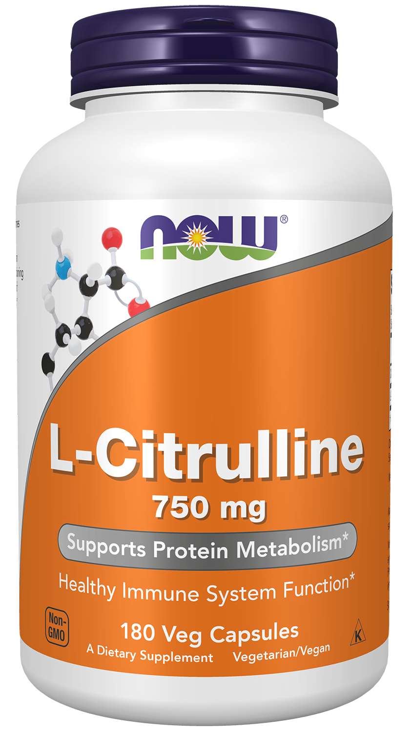 NOW Supplements, L-Citrulline 750 mg, Amino Acid, 180 Veg Caps