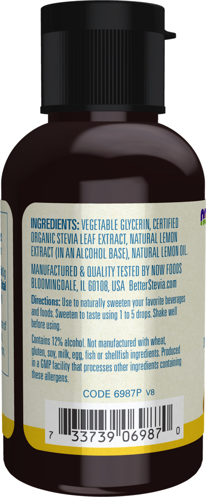 NOW  BetterStevia® Lemon Twist Zero-Calorie Liquid Sweetener, 2 fl. oz.