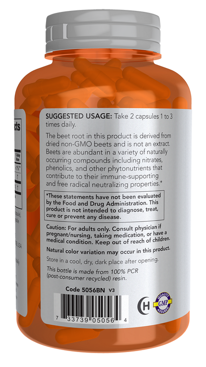 NOW Sports, Beet Root 550 mg, Naturally Occurring Nitrates, 180 Veg Caps