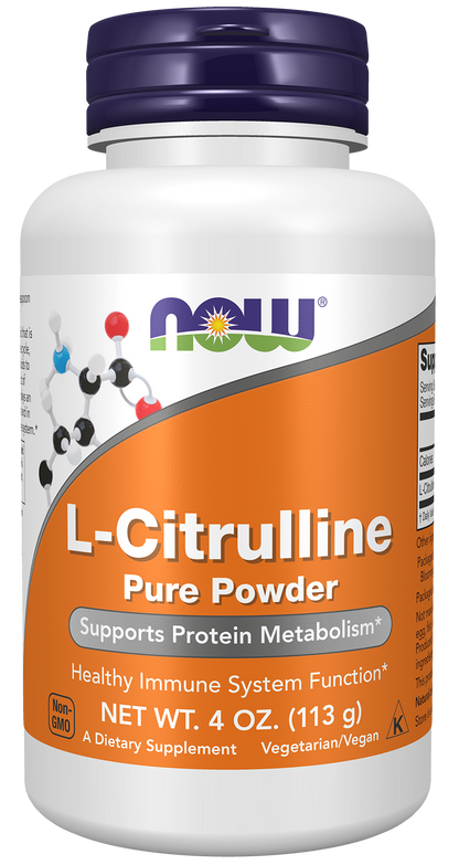 NOW Supplements, L-Citrulline Pure Powder, 4-oz
