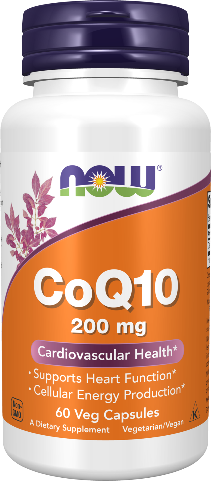 NOW Supplements, CoQ10 200 mg, Pharmaceutical Grade, 60 Veg Caps