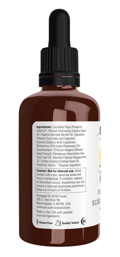 NOW Solutions, Rosemary Scalp and Hair Oil, Pre-Wash, 2 fl. oz